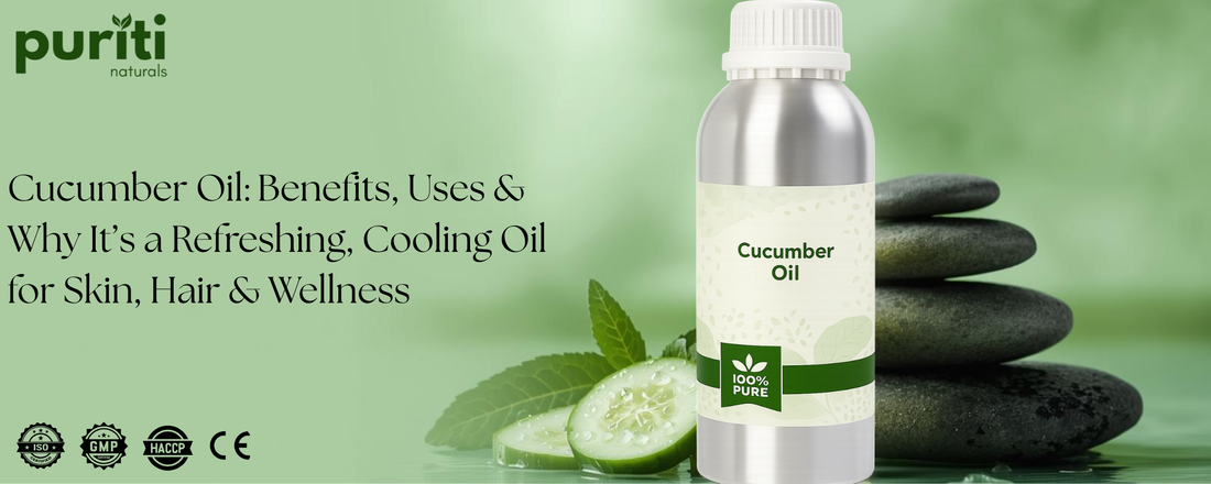 Cucumber Oil: Benefits, Uses & Why It’s a Refreshing, Cooling Oil for Skin, Hair & Wellness