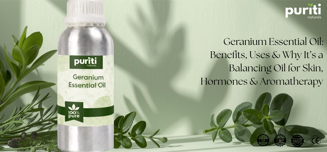 Geranium Essential Oil: Benefits, Uses & Why It’s a Balancing Oil for Skin, Hormones & Aromatherapy